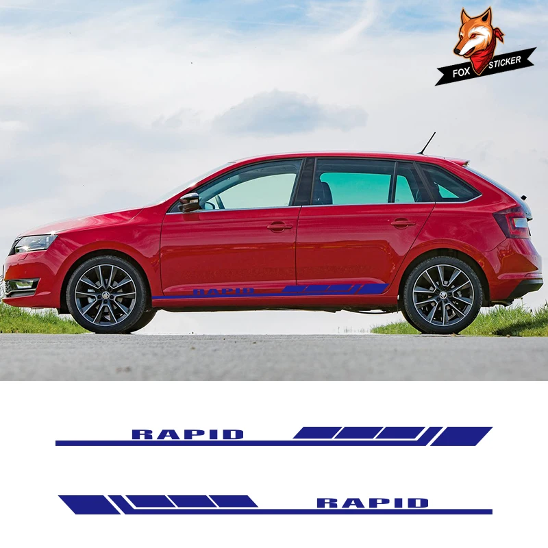 2 шт. Автомобильная длинная полоса боковая наклейка для кузова самодельная