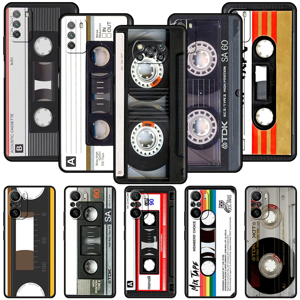

Cassette Audio Soft Capa For Xiaomi Redmi Note 9S 9 10 8 Pro K40 9C 7 9A 8T 7A 8A 6A 10S Case Tpu Phone Cover