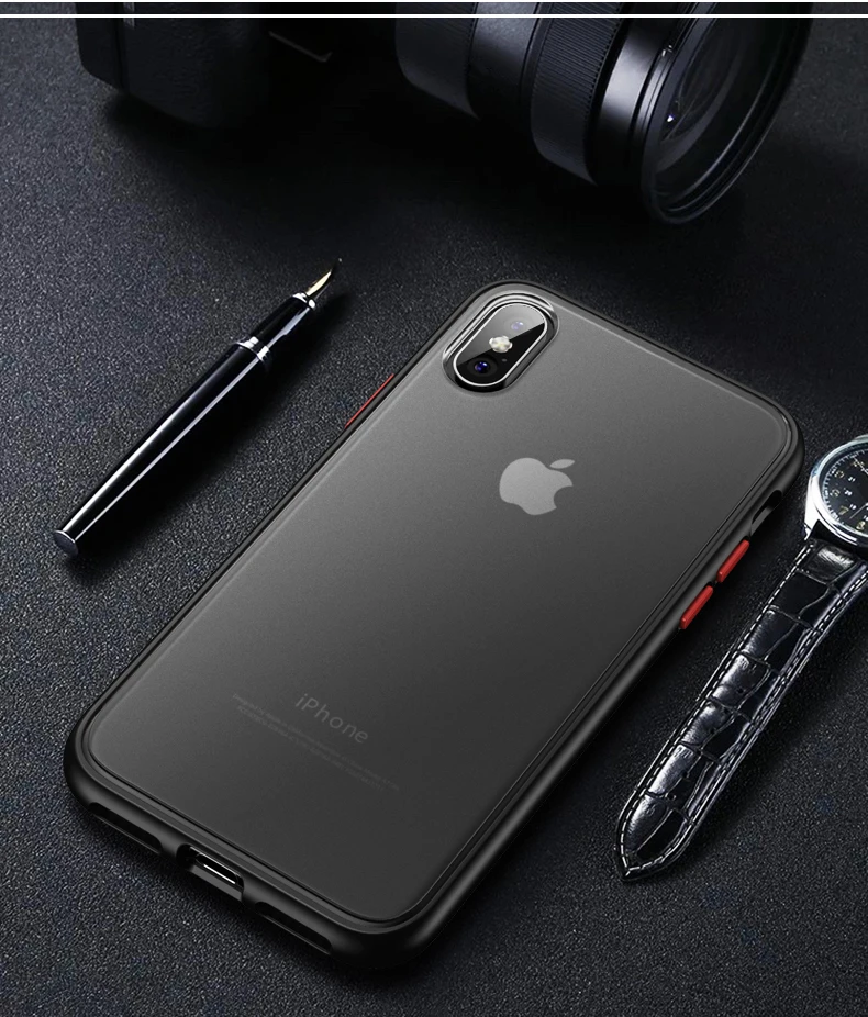 Для iPhone XS XR чехол Magic Shadow IPAKY XS MAX чехол с цветными кнопками TPU PC Гибридный противоударный чехол для iPhone 8 7 6 6s Plus чехол