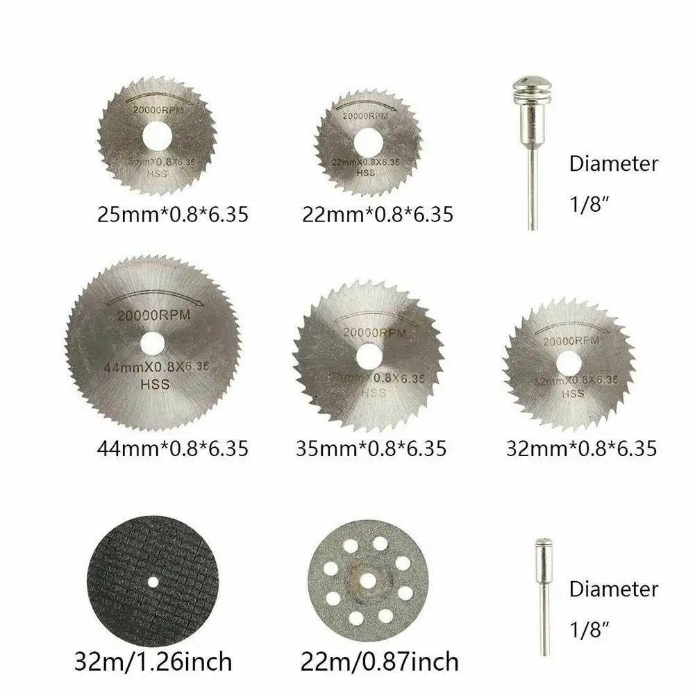 

32Pcs High Speed Steel Woodworking Circular Saw Blade Wood Grinding Wheel Diamond Drill Rotary Cutting Tools Power Tools