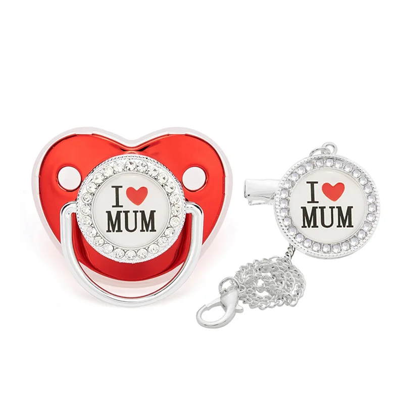 2022 синяя Роскошная цепочка с зажимами для соски-пустышки новорожденных без