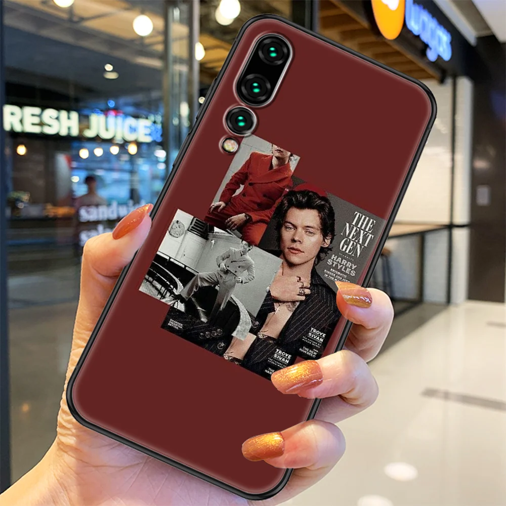 

Harry Singer Styles Phone case For Huawei Honor 6 7 8 9 10 10i 20 A C X Lite Pro Play black silicone prime soft shell trend