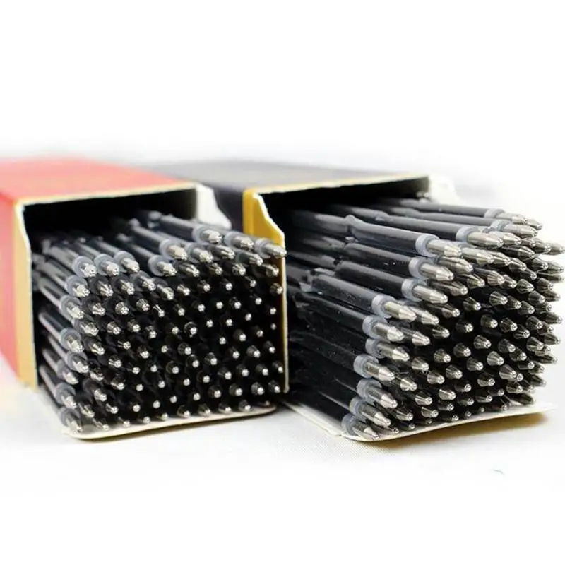 

100Pcs/set 0.7mm Blue Red Ballpoint Pen Replacement Refill Office School Student Writing Supplies