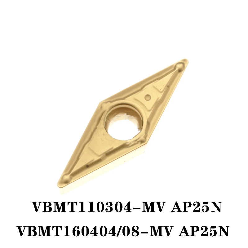 

VBMT VBMT110304 MV VBMT160404-MV VBMT160408-MV AP25N 110304 160404 160408 Turning Tool Lathe Cutter Carbide Inserts