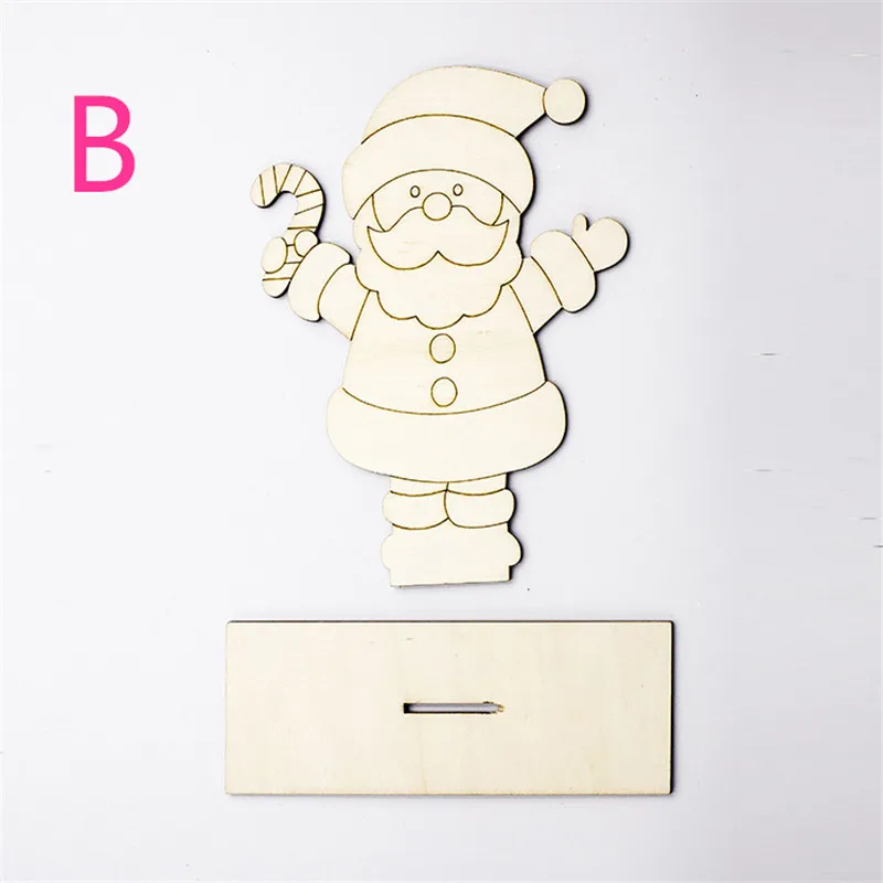 Деревянные настольные украшения Санта Клауса Детские картины деревянные доски