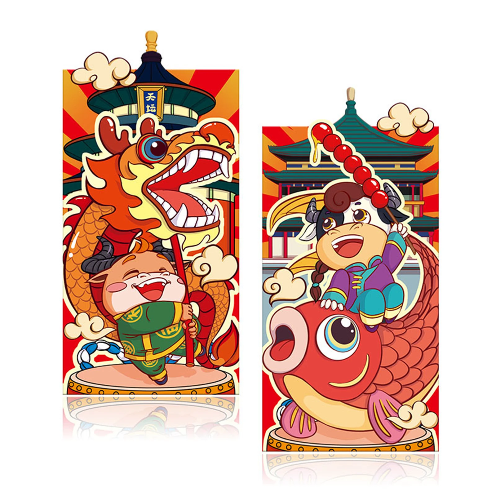 

Red Envelope 2021 New Year Purse Bag Purse Bag New Year Christmas Decoration Paper Colorful Purse Waterproof Creative Paper Bags