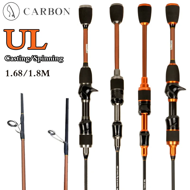 

Carbon Tip UL Fishing Rod 1.8m 0.8-5g Lure Weight Ultralight Lure Rod Alat Pancing