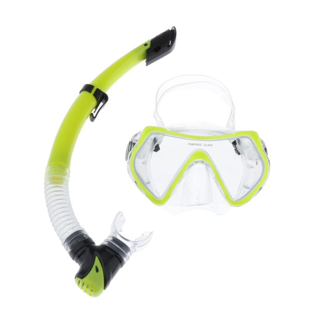 

Snorkel Set,Anti-Fog Underwater Snorkel with Impact Resistant Panoramic