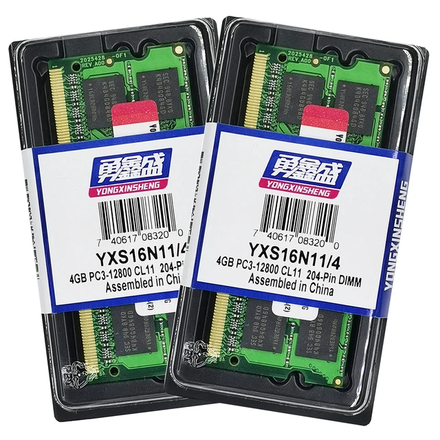 4GB 8GB DDR3 1600 MHz PC3-12800S 204 Pins So-Dimm Laptop Memory DDR3L 1.35V NON ECC Intel and AMD both Compatible Ram