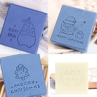 merry christmas handmade clear stamps seal soap making mold natural crafts scrapbooking chapter stationery
