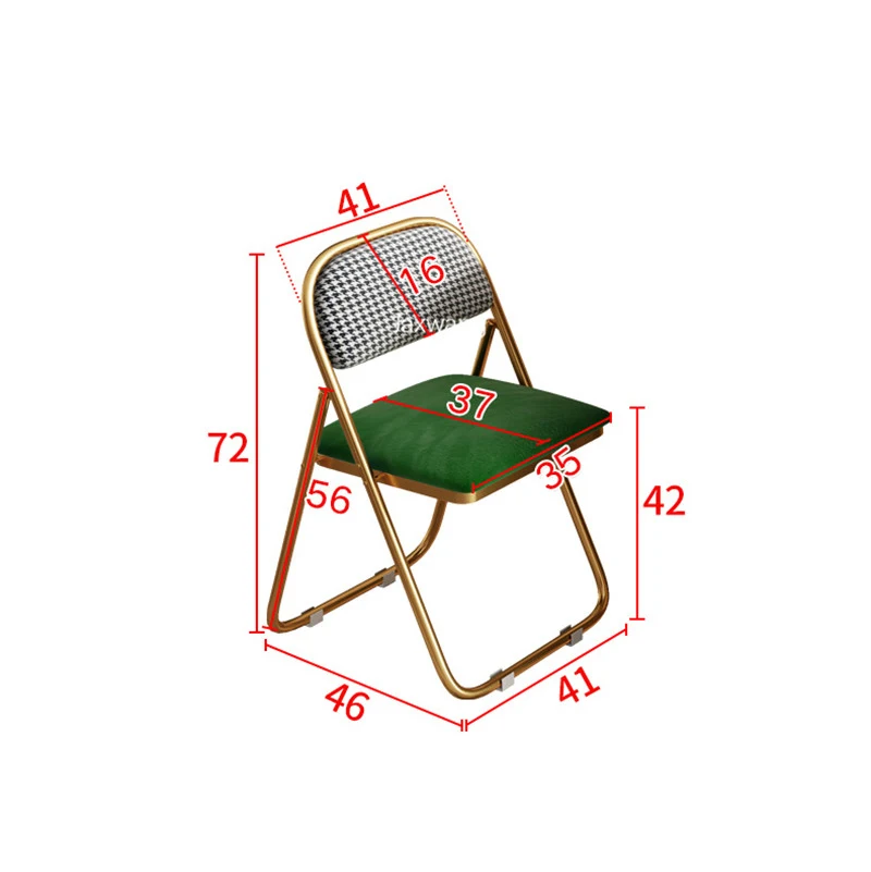 

Household Folding Dining Chairs Stainless Steel Modern Luxury Chair Combination Simple Metal Nordic Kitchen Adult Dining Chair