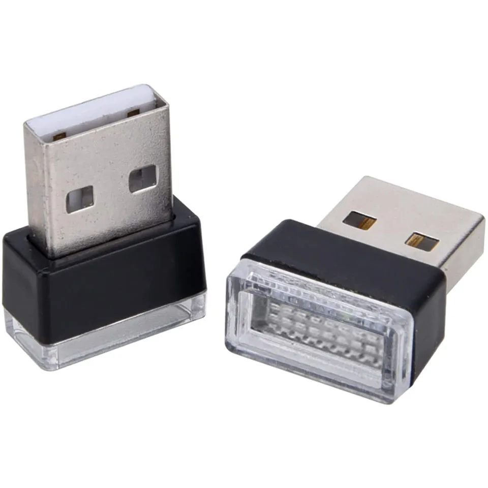 Treennel 7 шт. светодиодный светильник для автомобиля авто Интерьер USB атмосферный