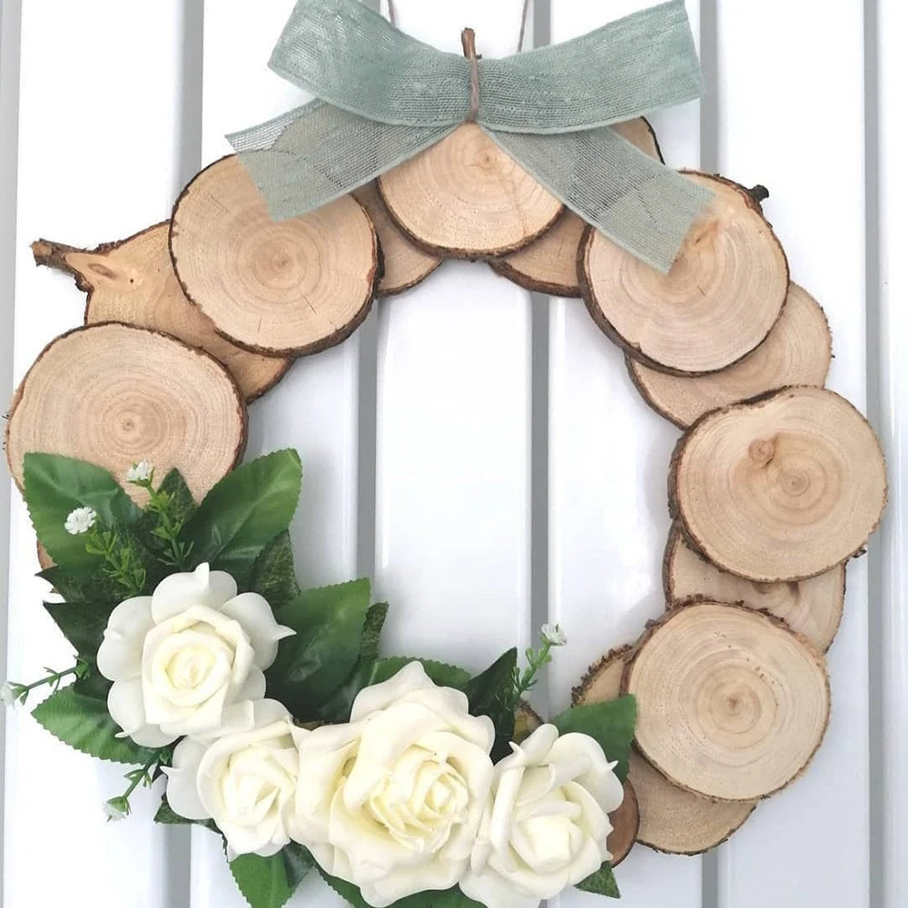 

DIY Wooden Crafts Materials Home Decor Natural Wooden Slices Handicraft Accessories Craft Supplies Wood Decoration Holiday Gifts