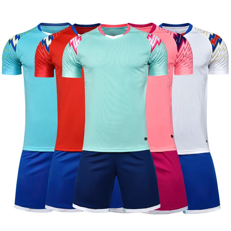 

Детские размеры, футболки, одежда для мужчин, Футбольная форма, костюм с коротким рукавом, спортивная одежда для взрослых и детей, футбольны...