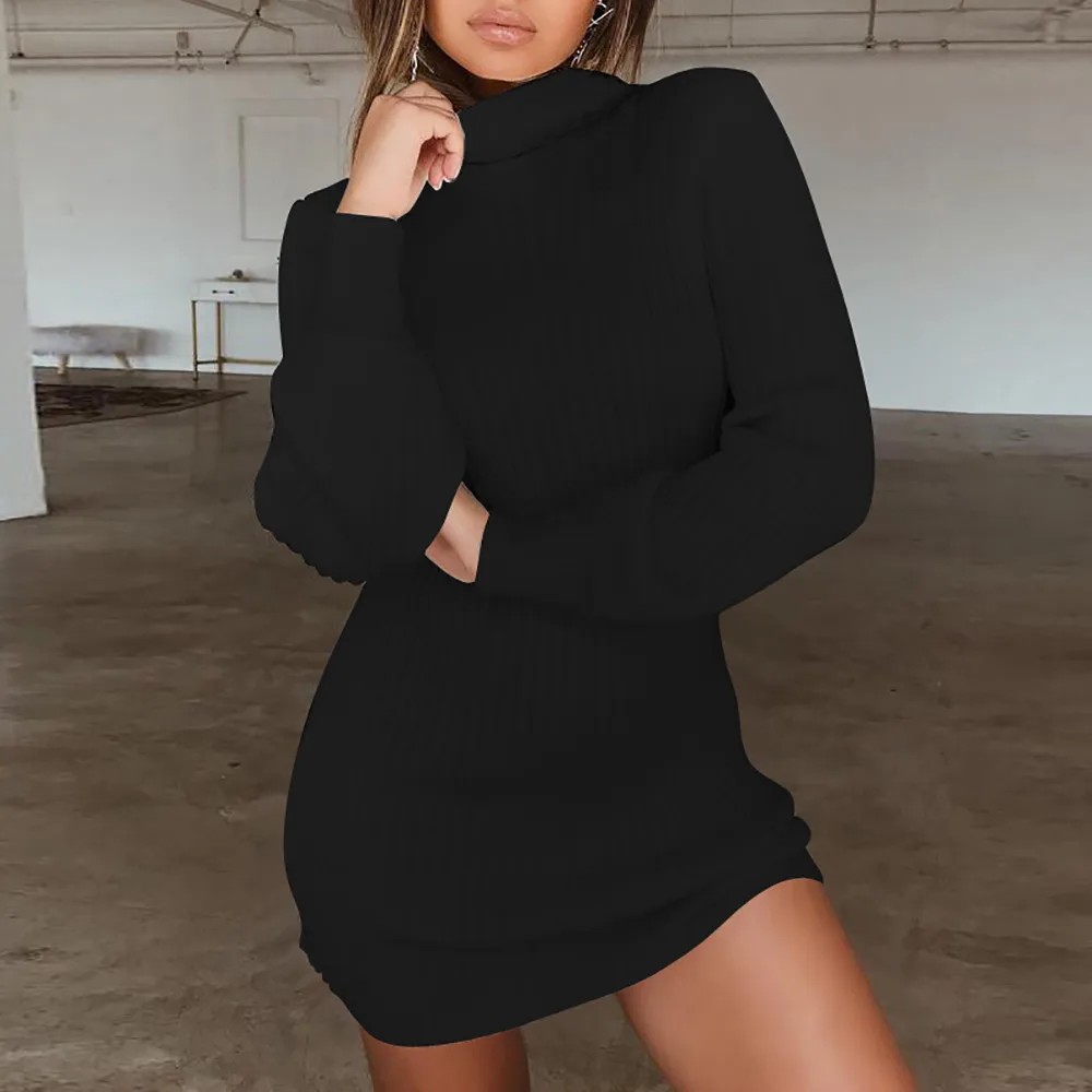 Свитера модные женские зимние теплые повседневные с длинным рукавом