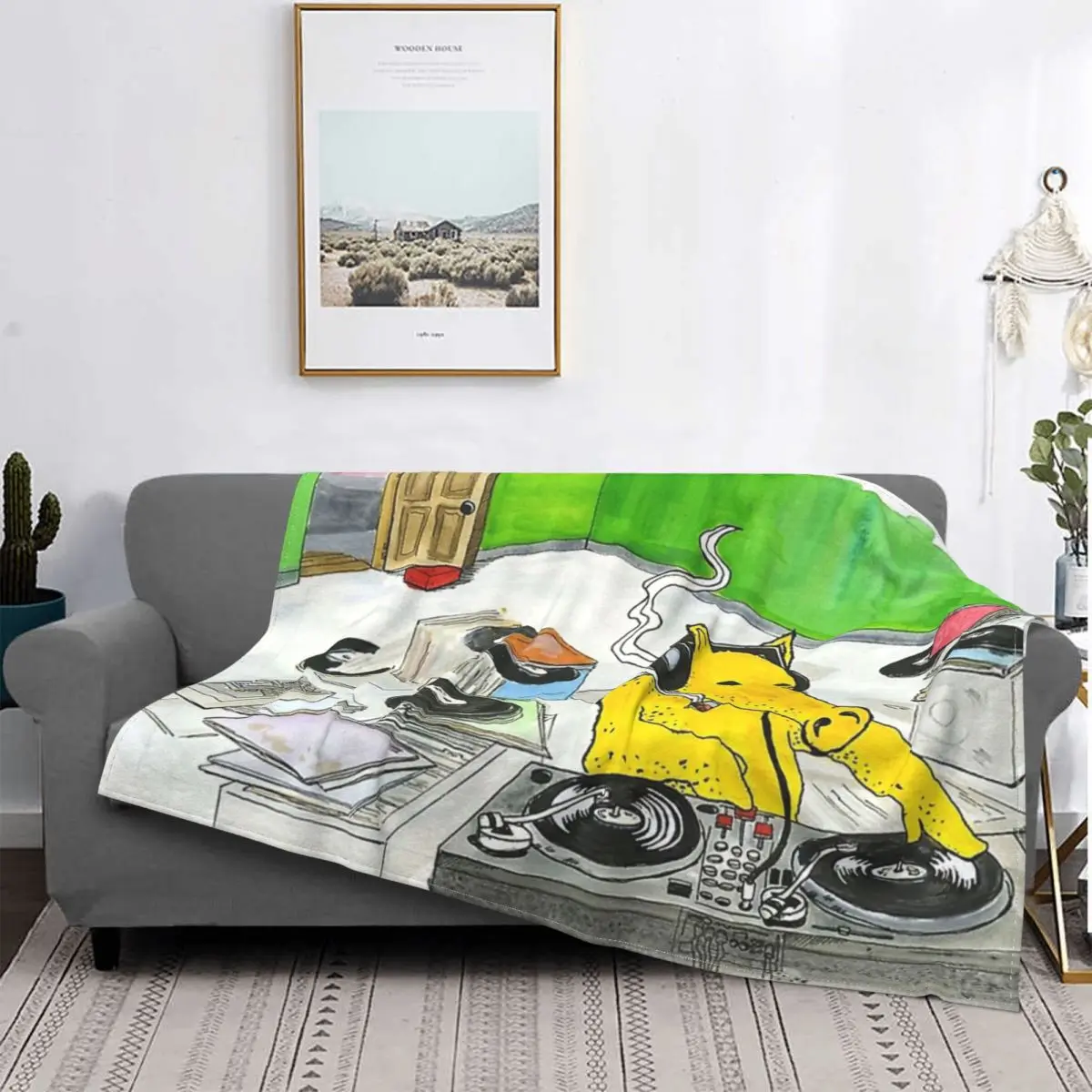 

Quasimoto-Manta a cuadros de Dj, para cama colcha, edredón de verano
