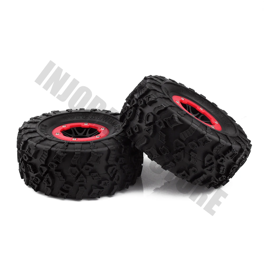 4 шт. 1/10 RC Rock Crawler 2 дюйма резиновые шины и пластиковые колесные диски для Axial SCX10 RR10