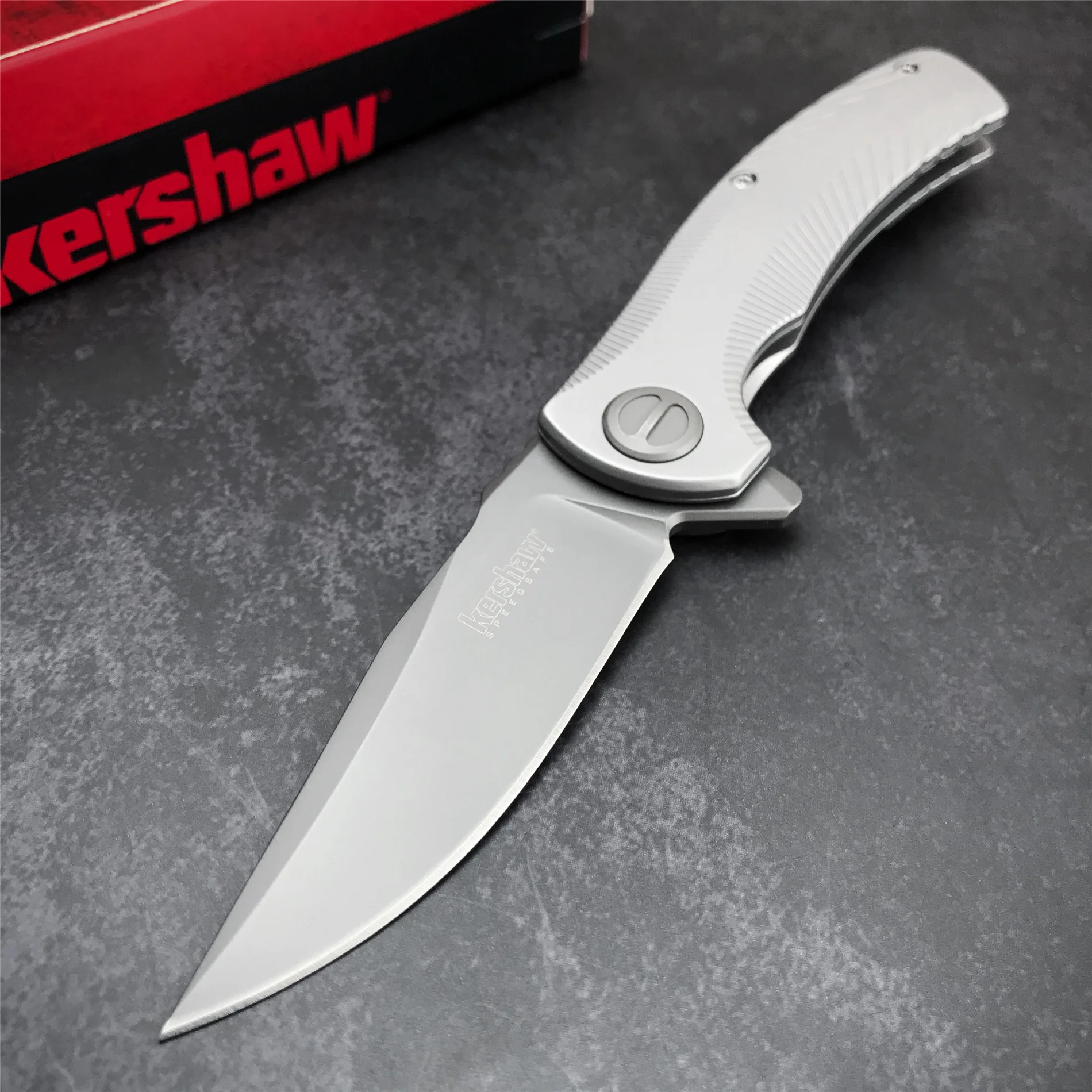 

KERSHAW 3490 Folding Blade Knife All Steel Blade & Handle Camping Outdoor Tactical Survival Hunting Knives Self Defense EDC Tool