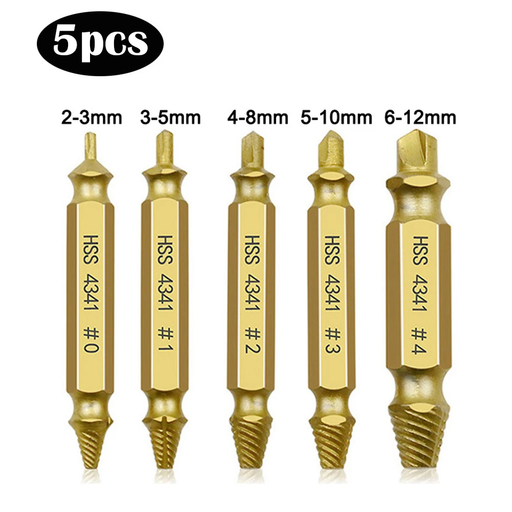 

Easily Take Out Demolition Tools Double Head Damaged Screw Extractor Drill Bit Stripped Broken Screw Bolt Remover