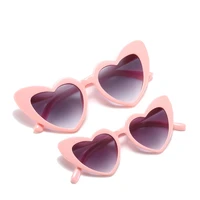 fashion heart shape sunglasses love parent child outfits matching sun glasses street shooting women girls baby outdoor uv400