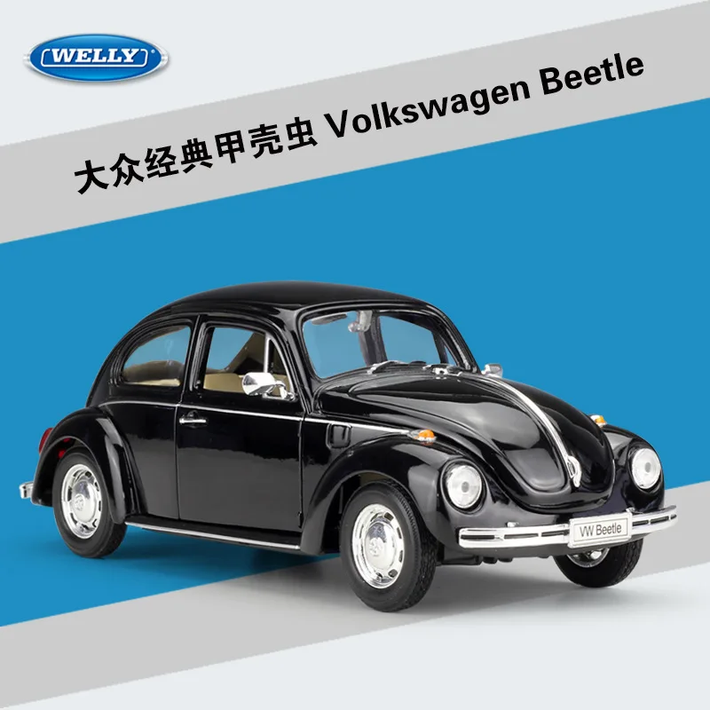 Классическая модель автомобиля Welly 1:24 Volkswagen Beetle Литые и игрушечные автомобили