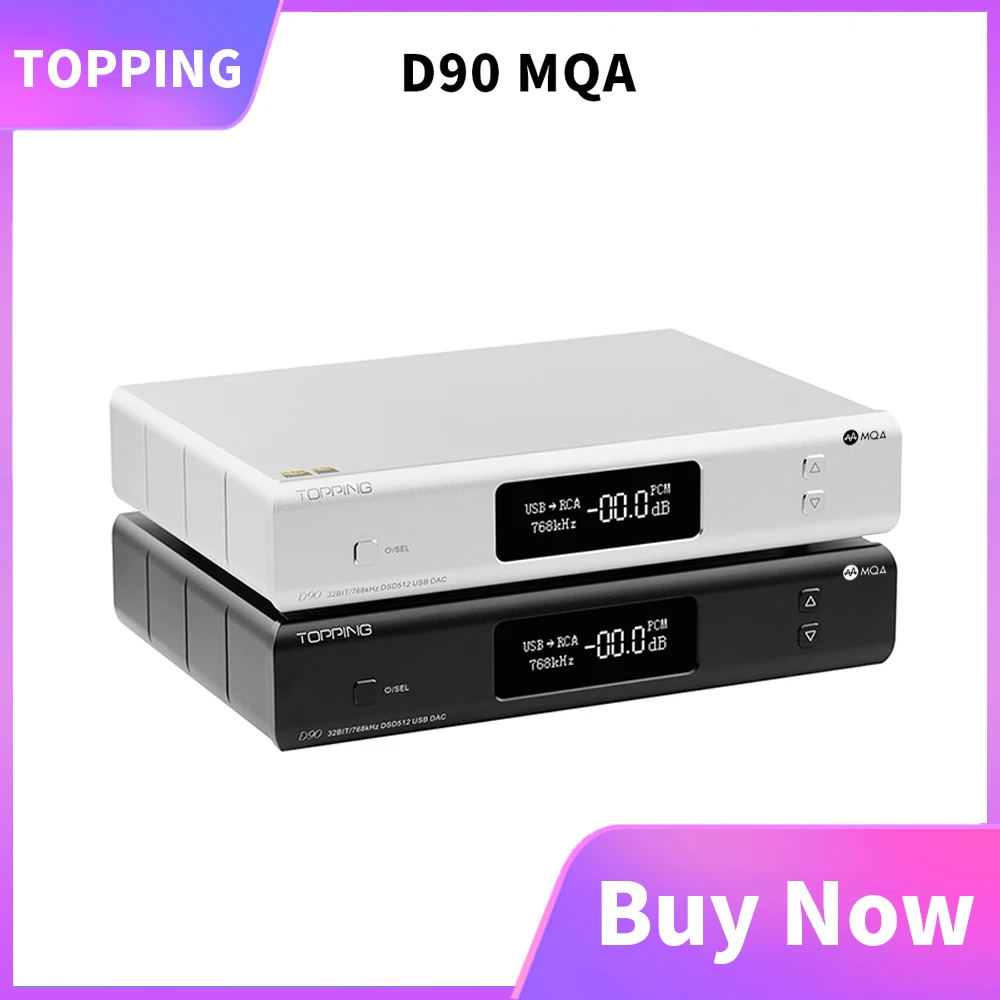 Цифровой аудио декодер TOPPING D90 MQA/D90 AK4499 AK4118 DAC Bluetooth 5 0 DSD512 Hi Res usb|Цифро-аналоговые
