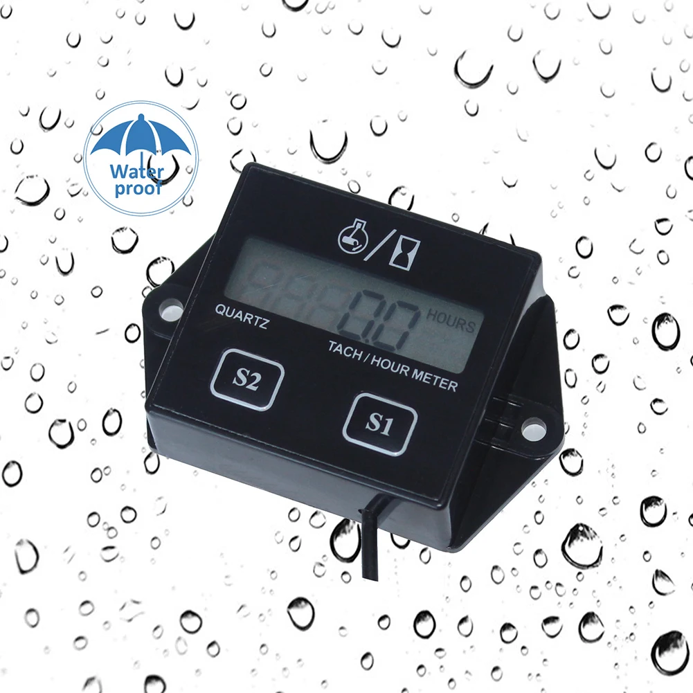 Цифровой Мотоцикл lcd гоночный S park Plug Тахометр двигателя счетчик часов eed таймер