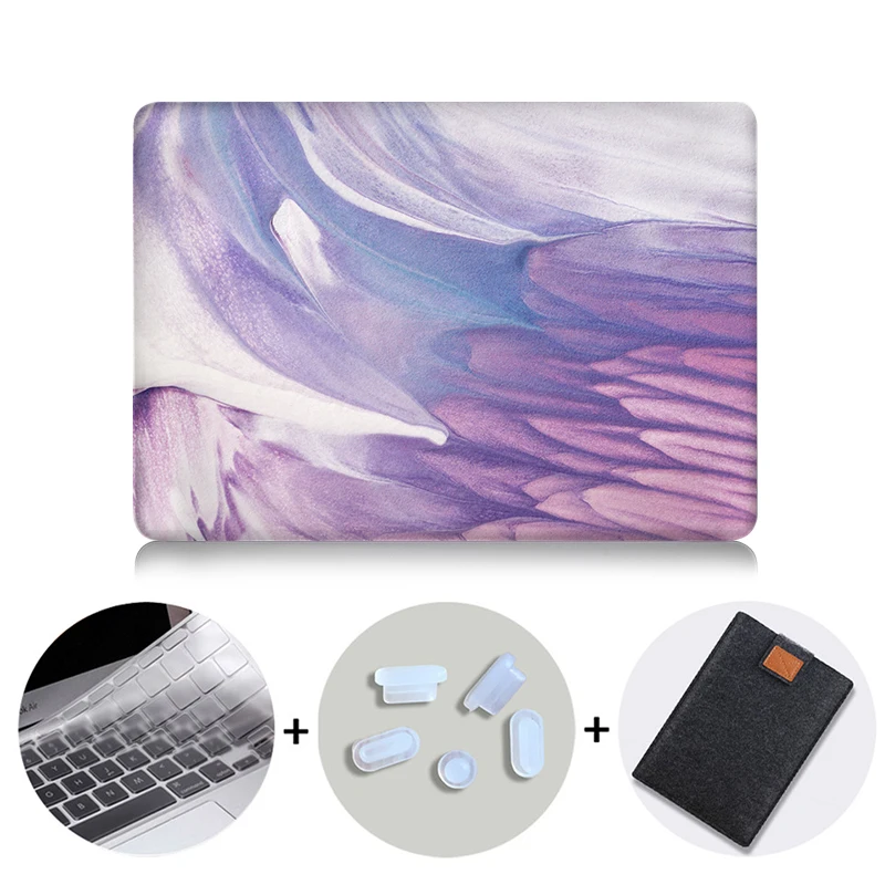 MB04 MTT Акварельная сумка для ноутбука, чехол для Macbook Air Pro retina 11 12 13 15 дюймов с сенсорной панелью, чехол для ноутбука+ чехол для клавиатуры - Цвет: MB04