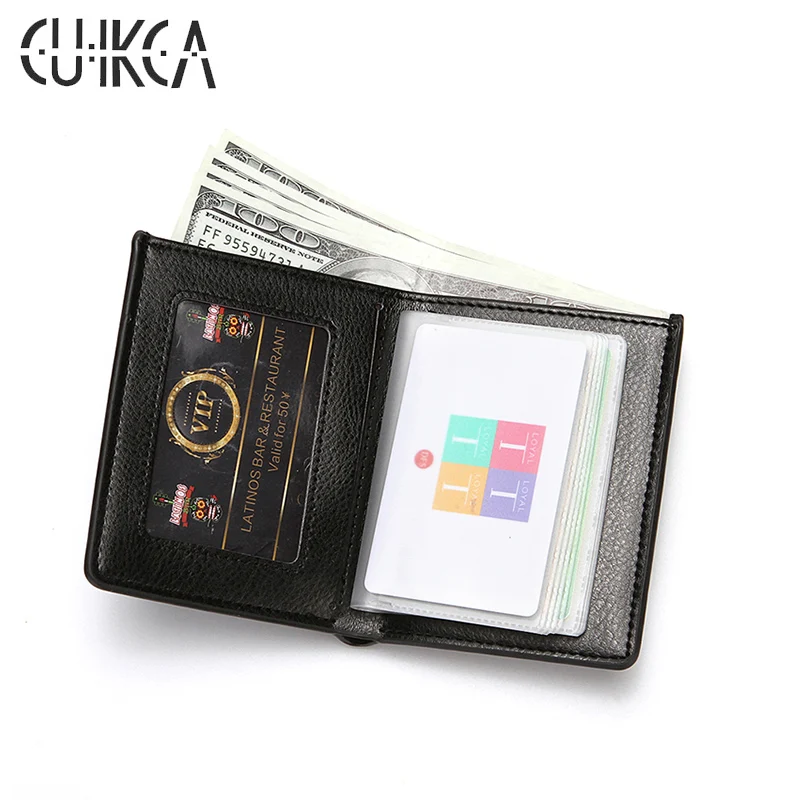 Мужской кошелек для кредитных карт CUIKCA модные кошельки водительских прав