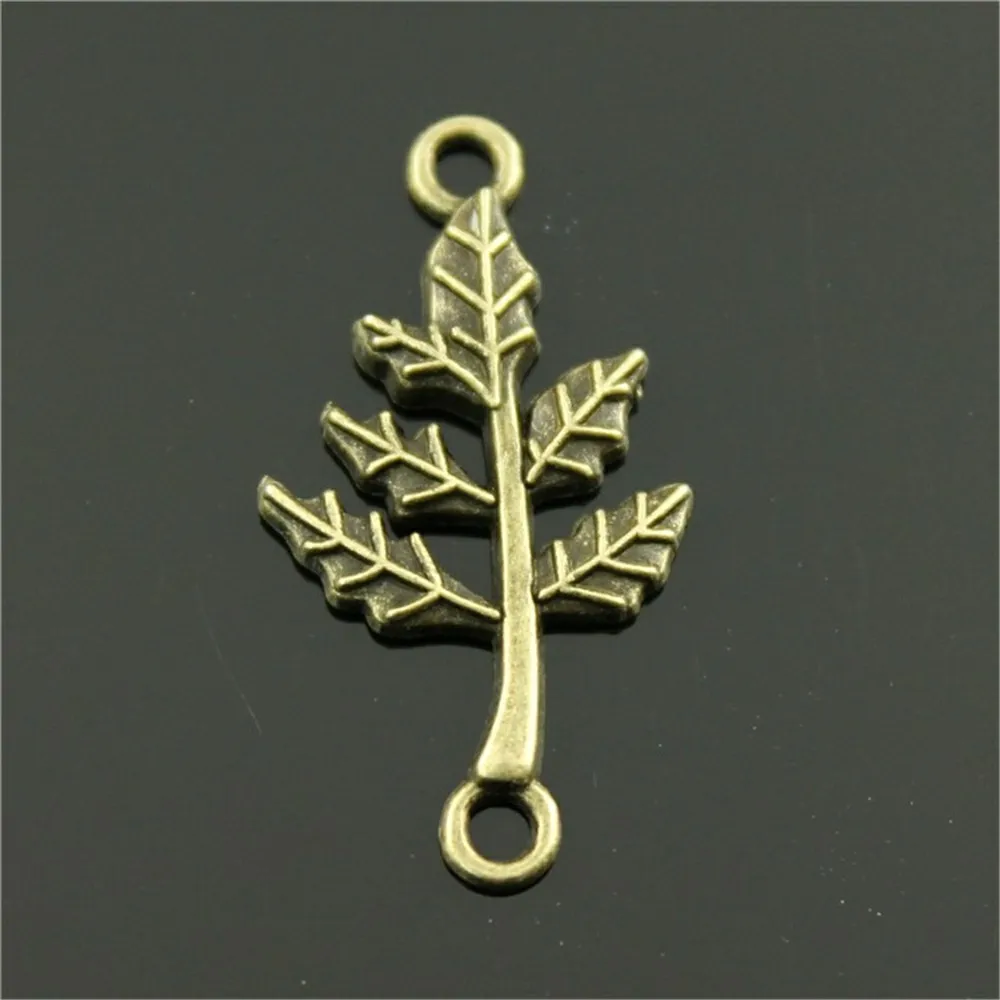 

10 шт., очаровательные соединители для веток, винтажные соединители для веток, очаровательные античные бронзовые соединители для веток 17x32мм