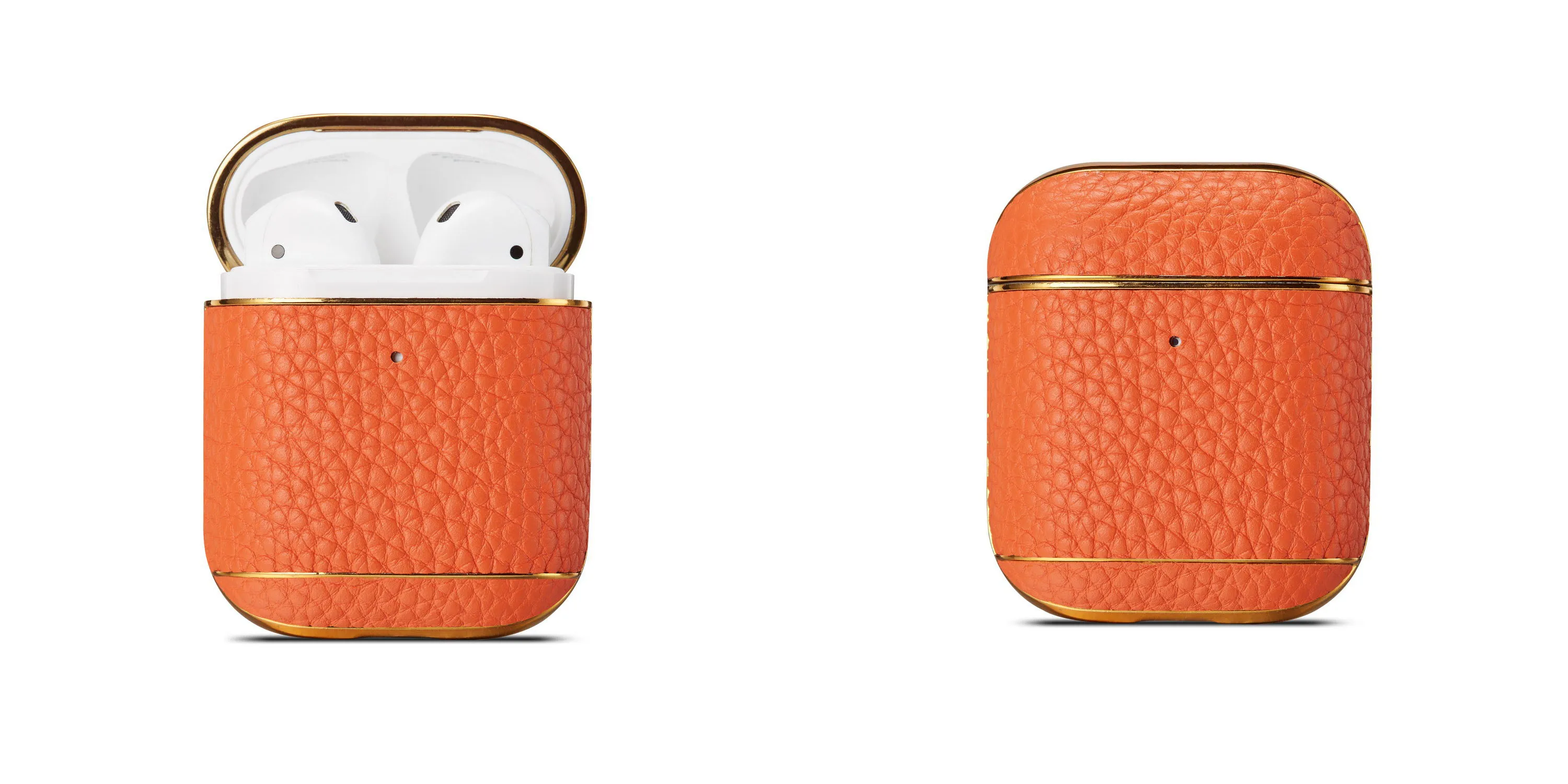 Чехол Airpods для коммерческих дел Чехол из натуральной кожи с покрытием для Apple Airpods 1/2 Зарядная коробка Anti-Fall Dust