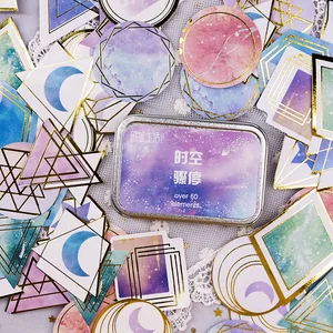 Mohamm Time Series Box Милые Kawaii Sky Night Moon Star наклейки из бумаги васи дневник руководство школьные принадлежности Канцтовары