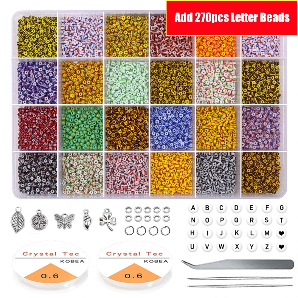 

Used for making bracelets jewelry and earrings DIY crafts glass beads letter beads various sizes of semi-precious stones
