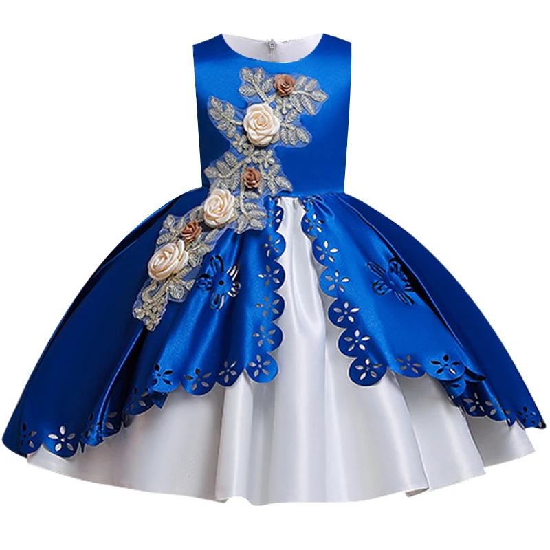 Новинка пышные вечерние платья для девочек на день рождения с большим поясом