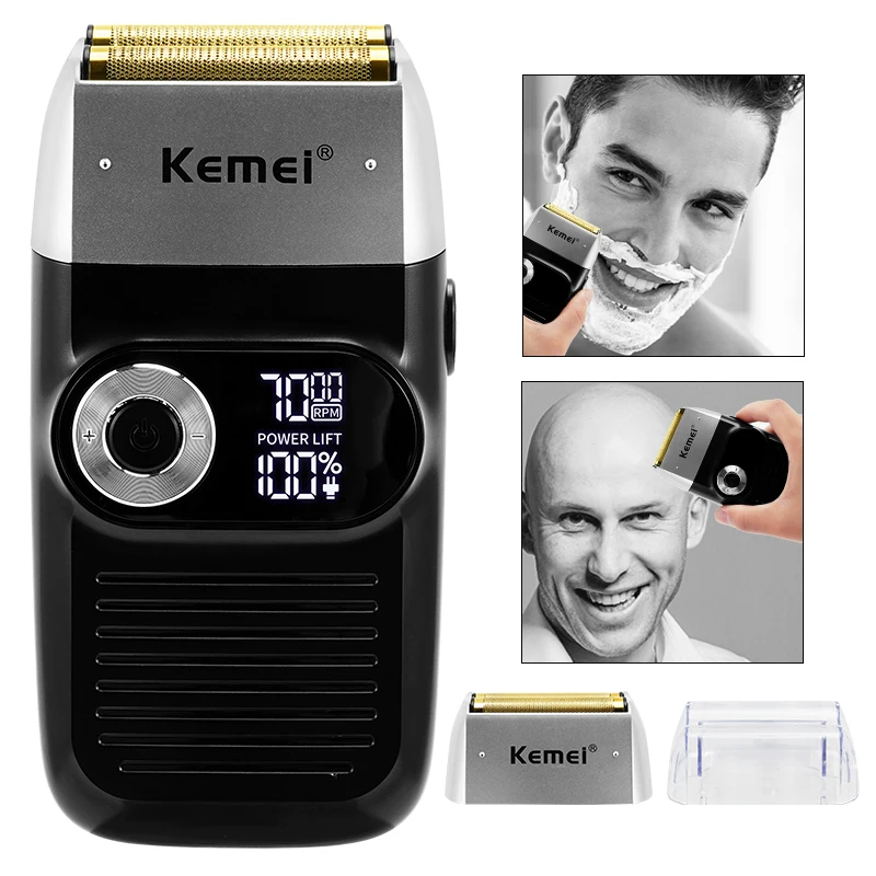 Hair Cleaning Shave Shaper Foil Electric Shaver Head Shaving Machine Rotary Motor Electric Razor For Men