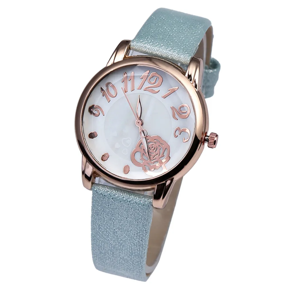 Женские часы в подарок женские модные аналоговые кварцевые с круглым ремешком из