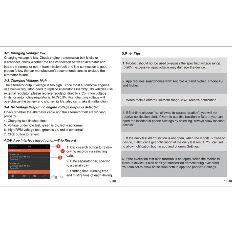 

12V Car Battery Tester Cranking Charging System Test Tool Real Time Bluetooth Testing Equipment High Quality