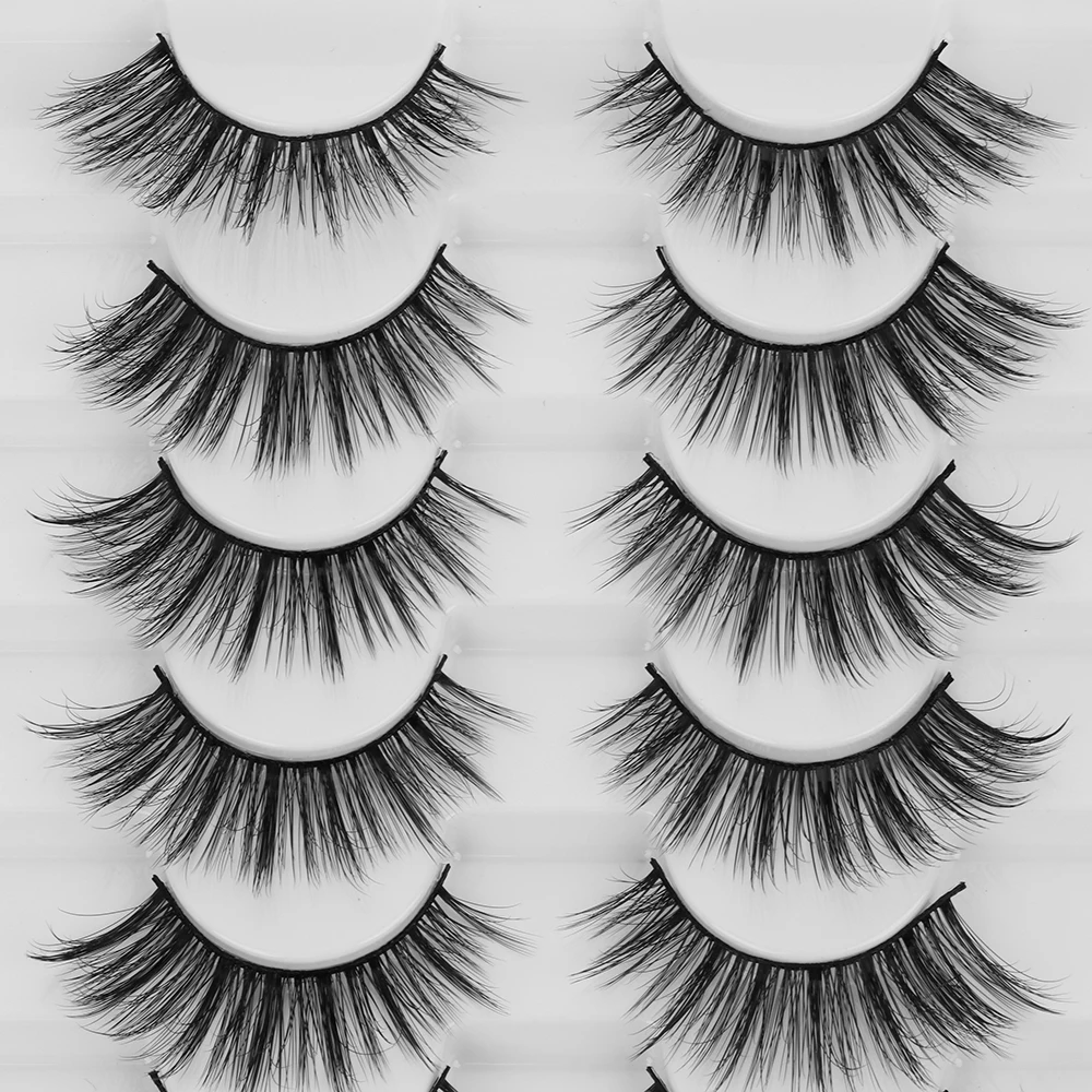 1/8/10 пар в комплекте полной громкости толстые Wispies пушистый натуральный 3DMink