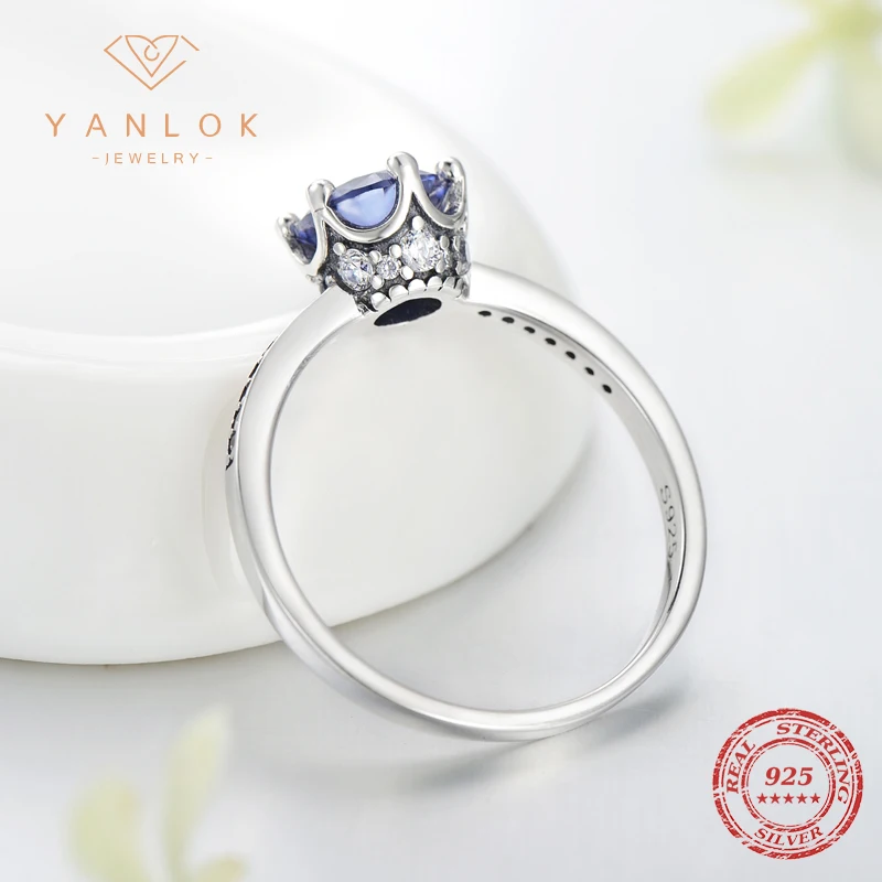 Женское кольцо из серебра 925 пробы с фианитом и танзанитом | Украшения аксессуары