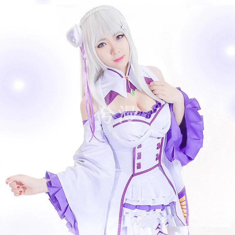 Парик для косплея из аниме Re:Zero kara Hajimeru Isekai Seikatsu re:Life In A Different World From Zero Emilia |