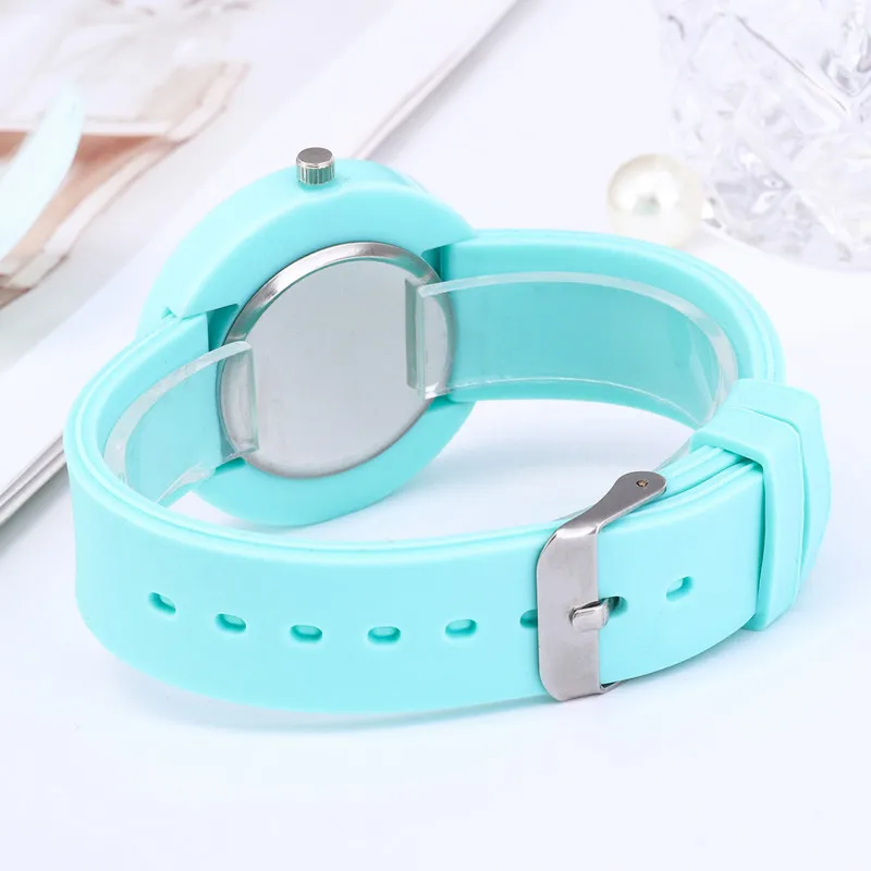 

neue Mode frauen Uhren Ins Trend Candy Farbe Armbanduhr Koreanische Silikon Gelee Uhr Reloj Mujer GeschenkeFrauen