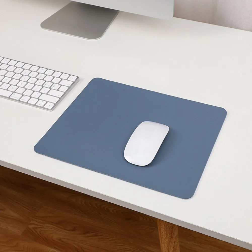 new mouse pad pu leather candy solid color mousepad office gaming mouse pads for laptop computer pc desktop 30x24cm waterproof free global shipping