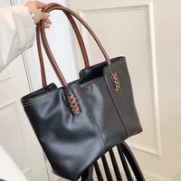 high capacity big shoulder bags tote handbag for women 2021 fashion black trends brand luxury designer shopping bag purses