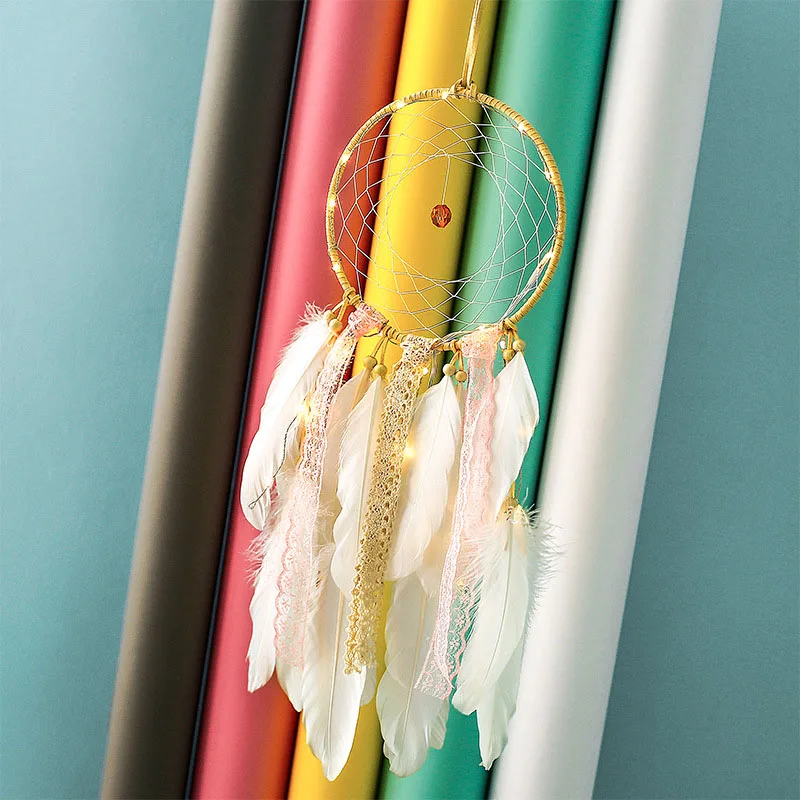 Ловец снов в скандинавском стиле перо для девочек инновационный настенный