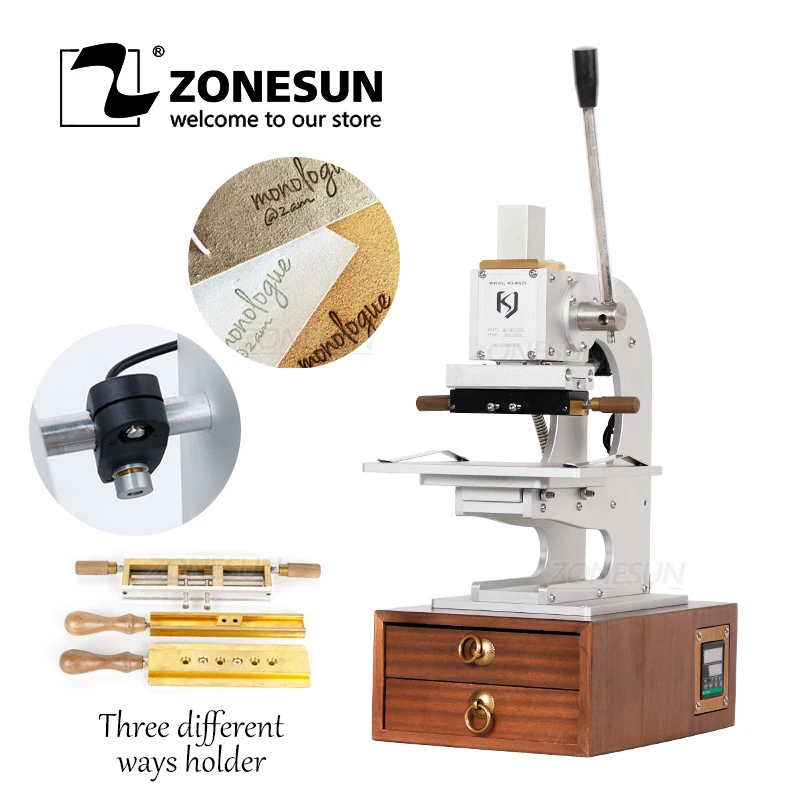 ZONESUN машина для горячего тиснения фольгой с формы буквы Пользовательский логотип