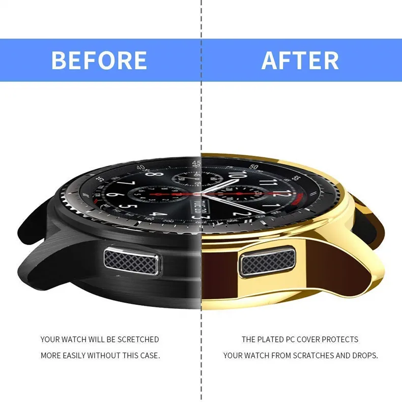 Gear S3 frontier для samsung Galaxy Watch 46 мм 42 м чехол ремешок reloj Обложка Мягкий ТПУ покрытием все вокруг Защитный чехол рамка