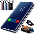 Чехол с откидной крышкой для Huawei y5 prime 2018, зеркальный чехол Smart View для Huawei y6 prime y7 prime y9 2019 2018 Fundas