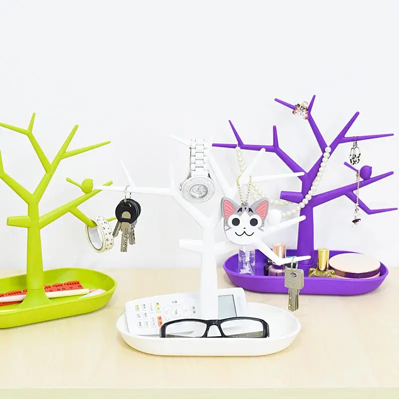 Новое дерево ювелирных изделий держатель ожерелье серьги Дисплей Стенд шоу