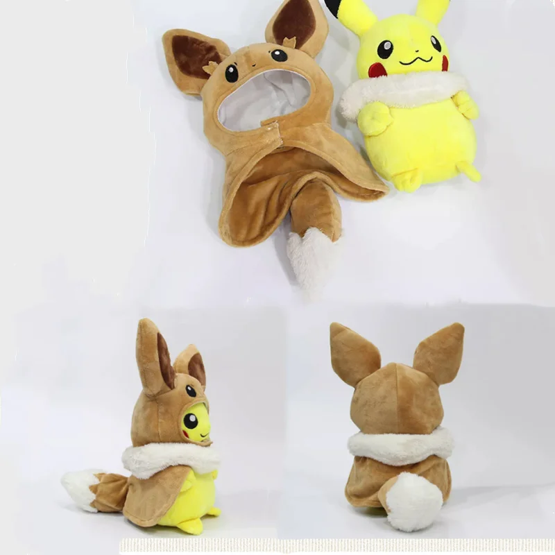 TAKARA TOMY Pokemon плюшевая игрушка Пикачу Косплей Eevee кукла y 300 мм тыкать Монстр Аниме