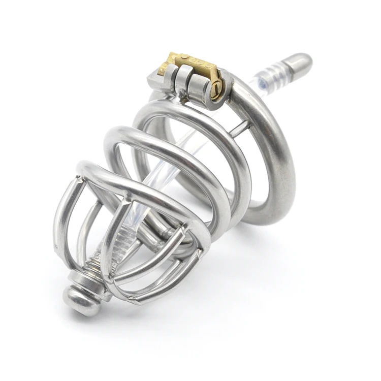 Urethral Catheter Cock Cage Male Chastity Device by Real Stainless steel chastity Belt Penis cage | Красота и здоровье